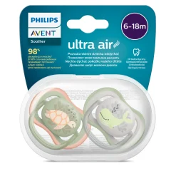 2 ciucci ultra air 6-18 mesi colore verde/grigio – philips avent