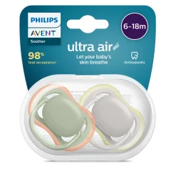 2 ciucci ultra air 6-18 mesi colore verde/grigio – philips avent