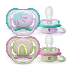 2 ciucci ultra air 0-6 mesi colore verde/rosa – philips avent
