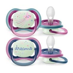 2 ciucci ultra air night time 6-18 mesi decorazione stella/dreams – philips avent