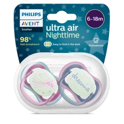 2 ciucci ultra air night time 6-18 mesi decorazione stella/dreams – philips avent