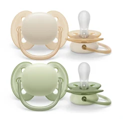2 ciucci ultra soft 0-6 mesi colore arancione/verde – philips avent