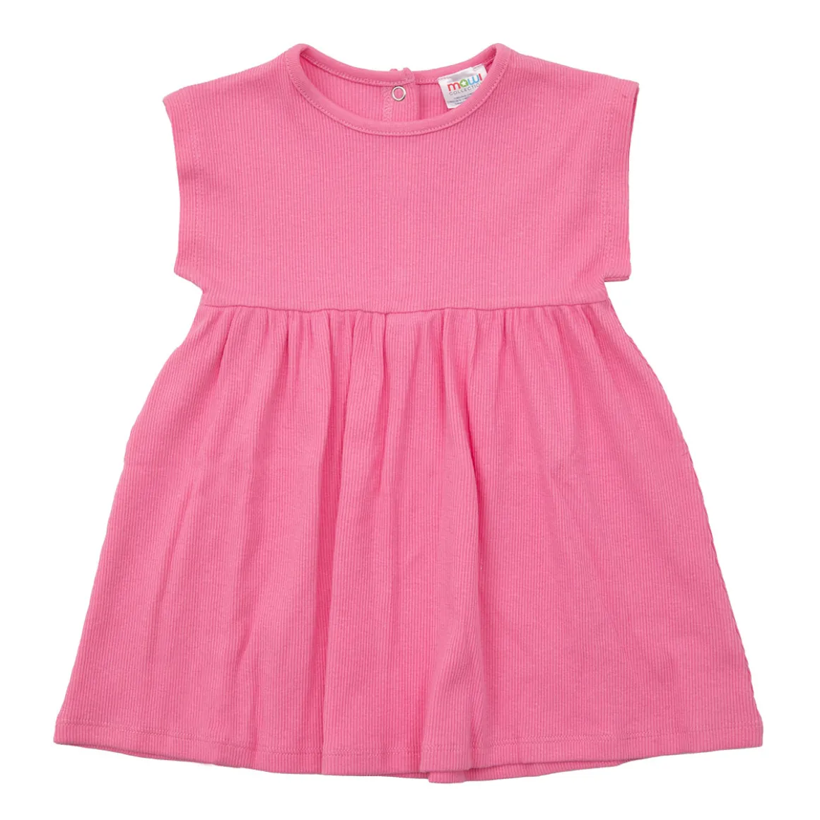 Abitino rosa a costine senza maniche