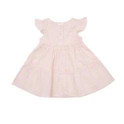 Abito a bottoni bimba giromanica rosa