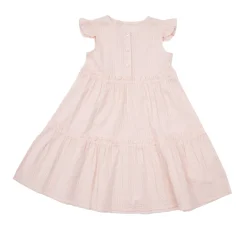 Abito a bottoni bimba giromanica rosa