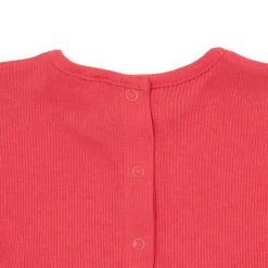 Abito basic giromanica bimba corallo