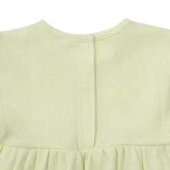 Abito basic giromanica bimba verde