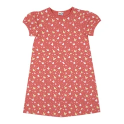 Abito bimba corallo stampa farfalle