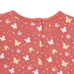 Abito bimba corallo stampa farfalle