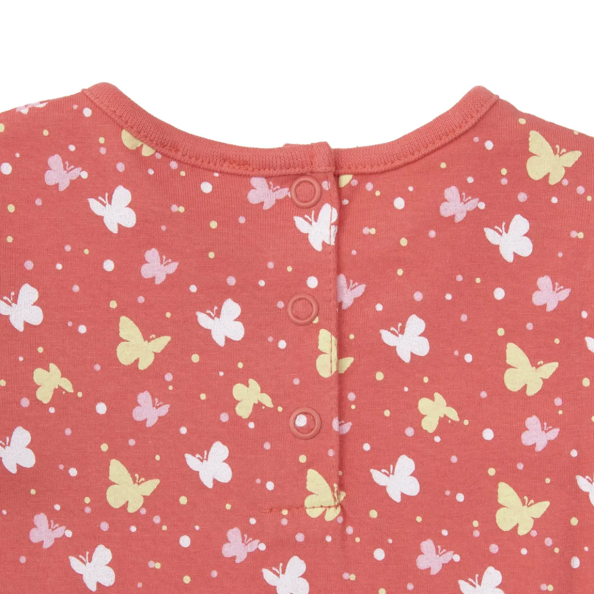 Abito bimba corallo stampa farfalle