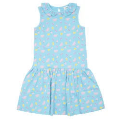 Abito estivo bimba azzurro stampato