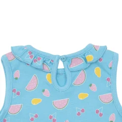 Abito estivo bimba azzurro stampa anguria