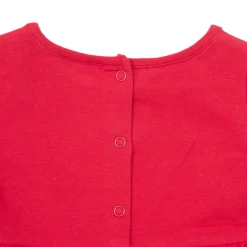 Abito felpato manica lunga bimba rosso