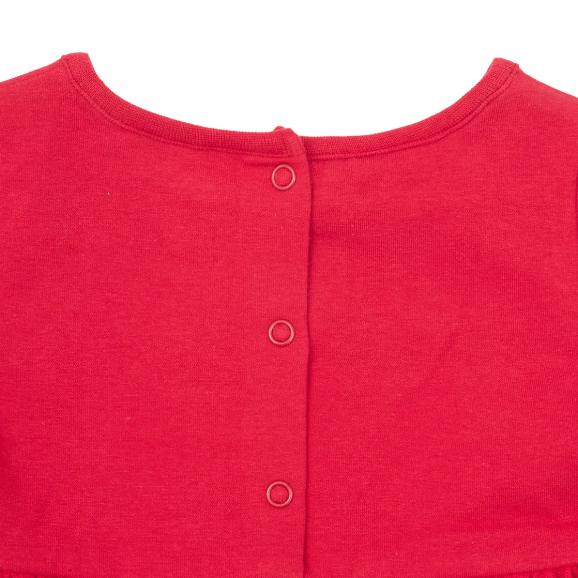 Abito felpato manica lunga bimba rosso