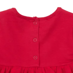 Abito felpato manica lunga bimba rosso