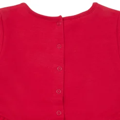 Abito felpato manica lunga bimba rosso