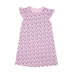 Abito jersey bimba rosa farfalle