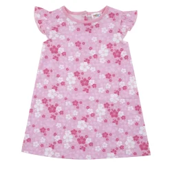 Abito jersey bimba rosa stampato