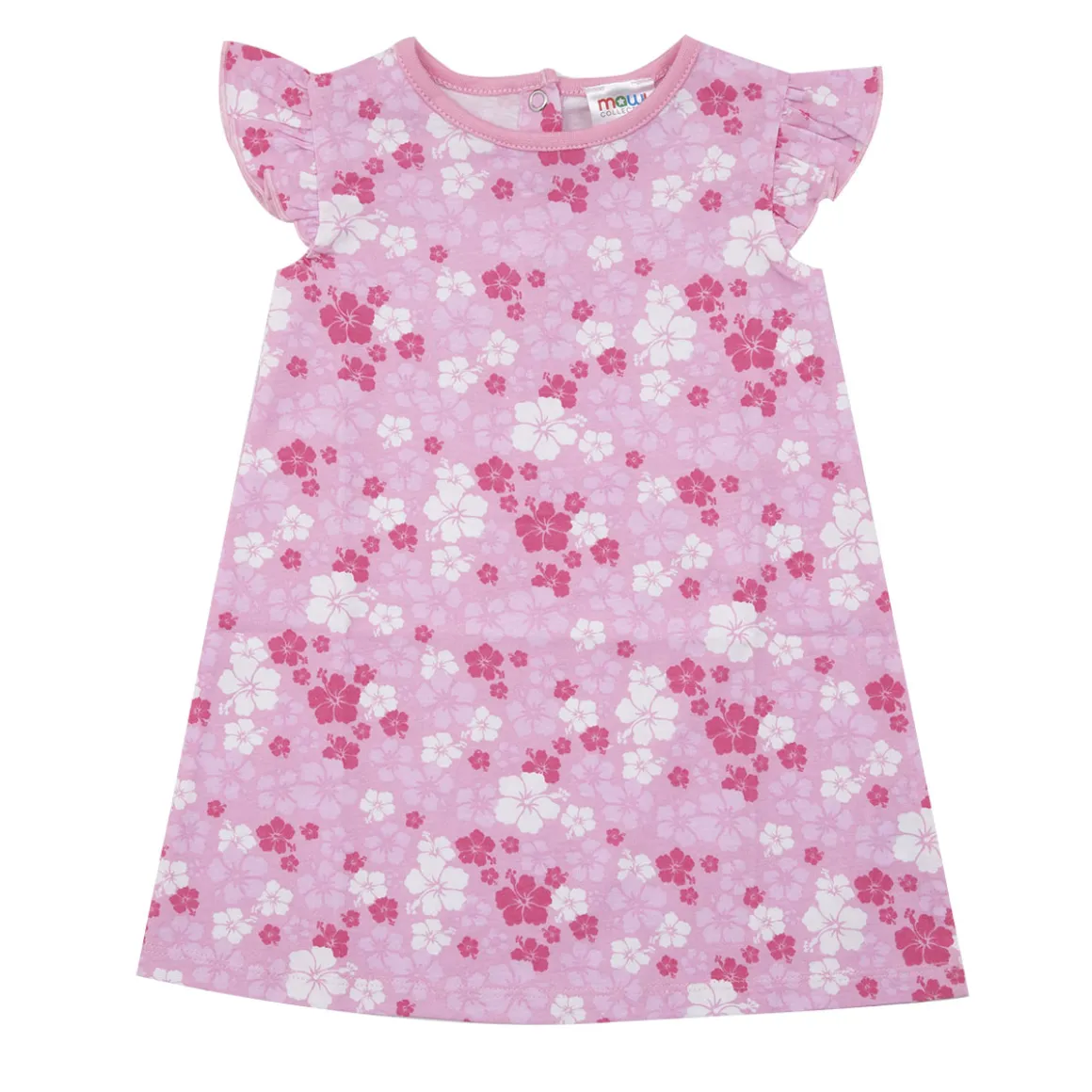 Abito jersey bimba rosa stampato