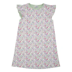 Abito jersey bimba verde chiaro stampato