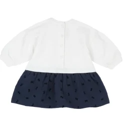 Abito m/l panna e blu con orsi – chicco