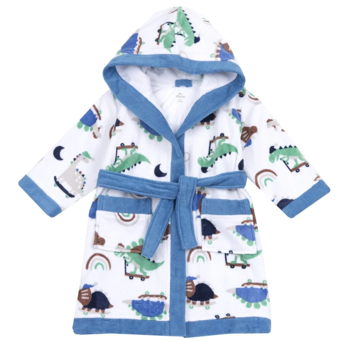 Accappatoio dino azzurro – chicco