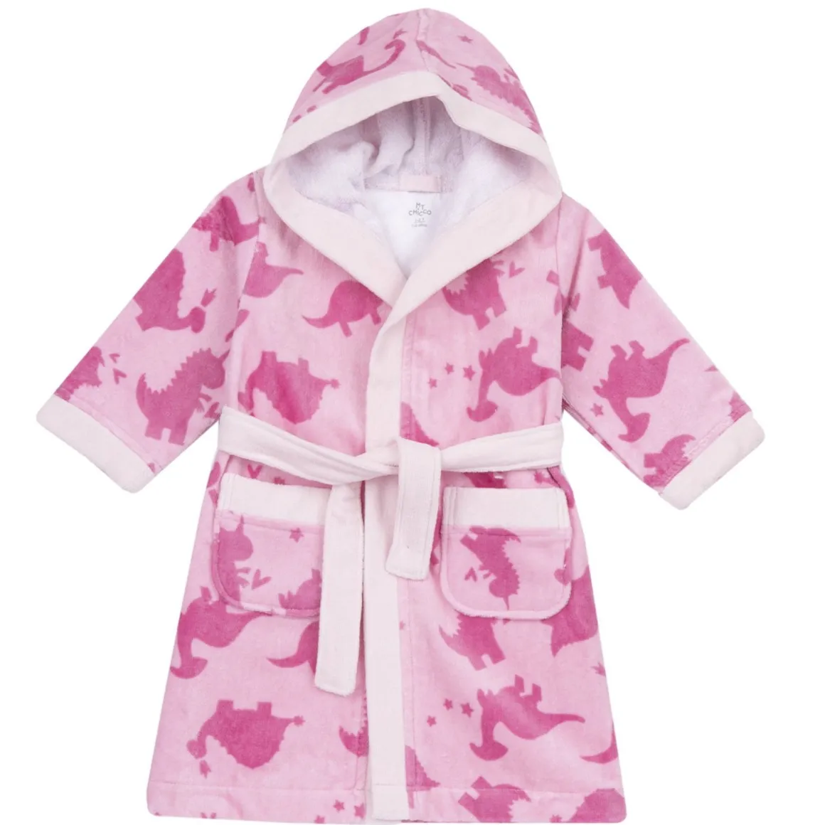Accappatoio dino rosa – chicco