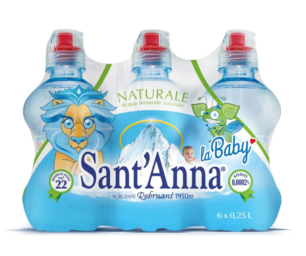 Acqua sant’anna nat 0,25 l p&p – sorgente rebruant