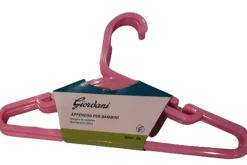 Appendi abiti in plastica rosa 6 pz