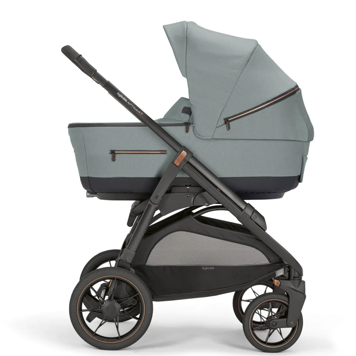 Aptica xt system quattro darwin recline colore igloo grey telaio nero – inglesina