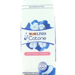 Assorbenti cotone notte anatomico disteso extra lungo 12 pz – lines