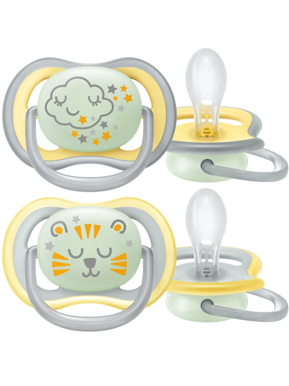 Avent – 2 succhietti ultra air night 18m+ no deco neutro