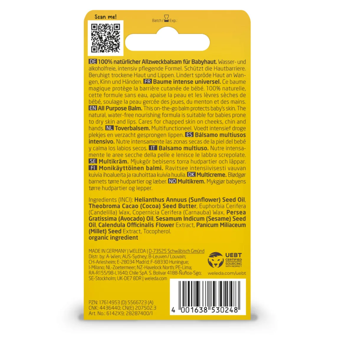 Baby balsamo multiuso calendula weleda