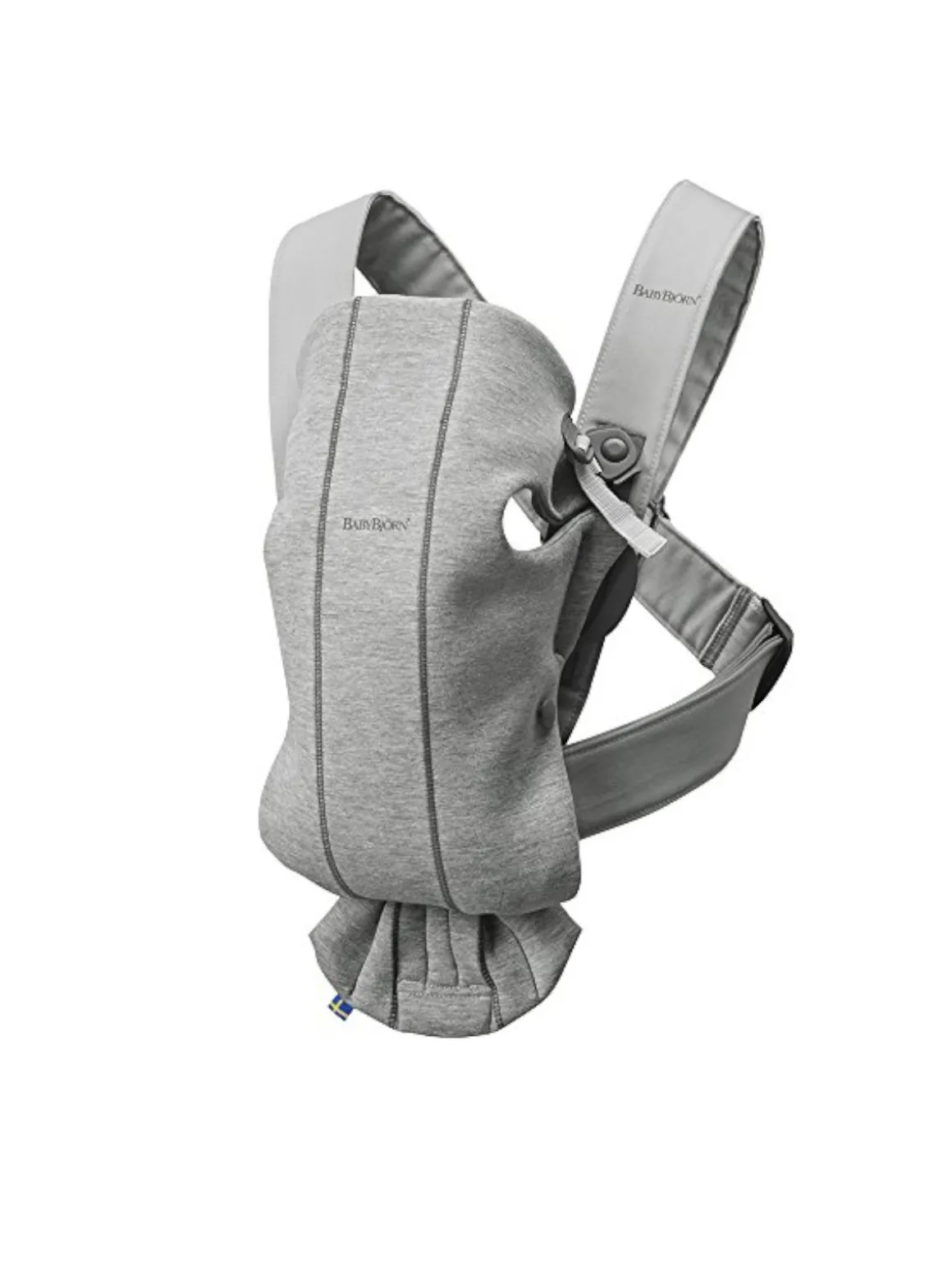 Babybjörn marsupio baby carrier mini light grey 3d jersey