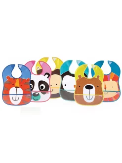 Bavaglino nylon con raccogli briciole colori assortiti