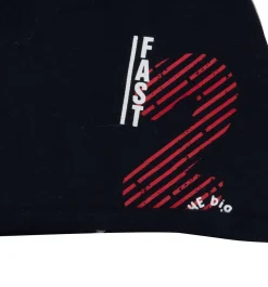 Berretto bambino felpa blu stampa “fast2”