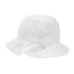 Berretto casual bimba sangallo bianco floreale