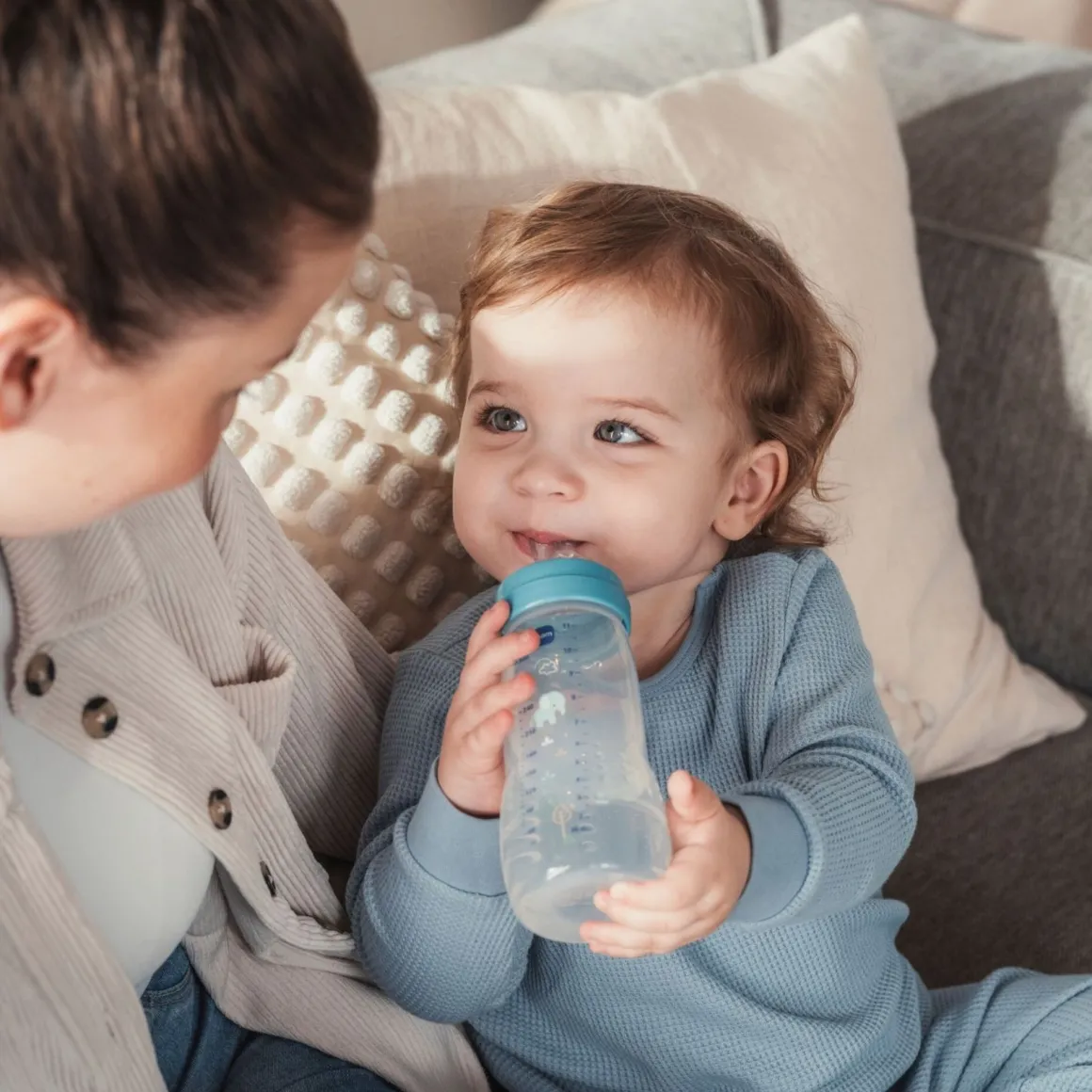 Biberon easy active baby bottle 330 ml 4+ mesi, tettarella misura 3 piatta e simmetrica, azzurro – mam