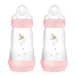 Biberon easy start 260ml bio-circolare conf. doppia rosa – mam