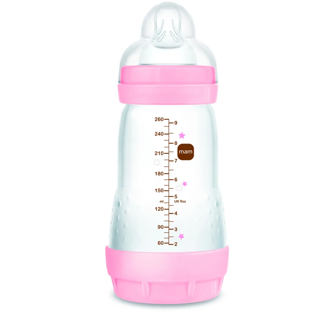 Biberon easy start 260ml bio-circolare conf. singola rosa – mam