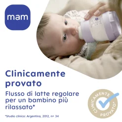Biberon easy start 260ml bio-circolare conf. singola rosa – mam