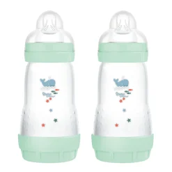 Biberon easy start 260ml bio-circolare conf. doppia verde – mam