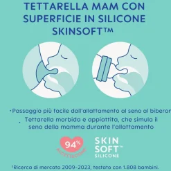 Biberon feel good 260 ml +2mesi con tettarella misura 2, neutro – mam