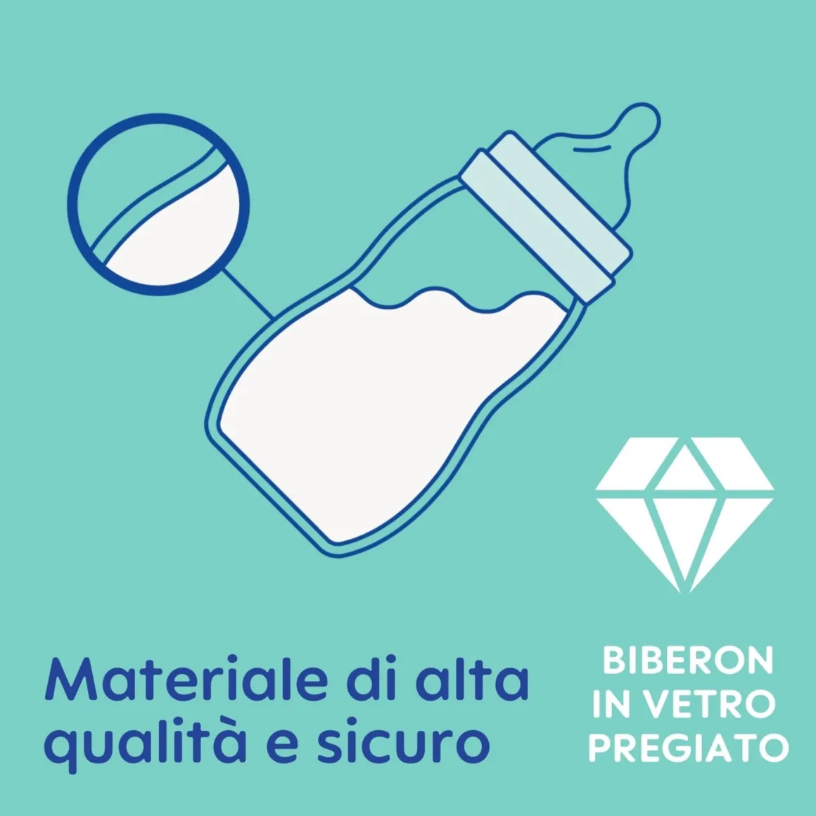 Biberon feel good 260 ml +2mesi con tettarella misura 2, neutro – mam