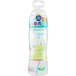 Biberon pp collo largo silicone 330ml – verde – flusso veloce – neo baby