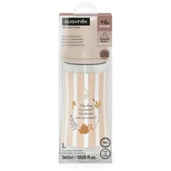 Biberon wonderland 360 ml flusso denso rosa – suavinex