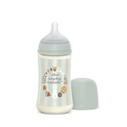 Biberon wonderland 270 ml flusso medio azzurro – suavinex