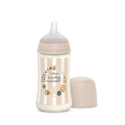 Biberon wonderland 270 ml flusso medio rosa – suavinex