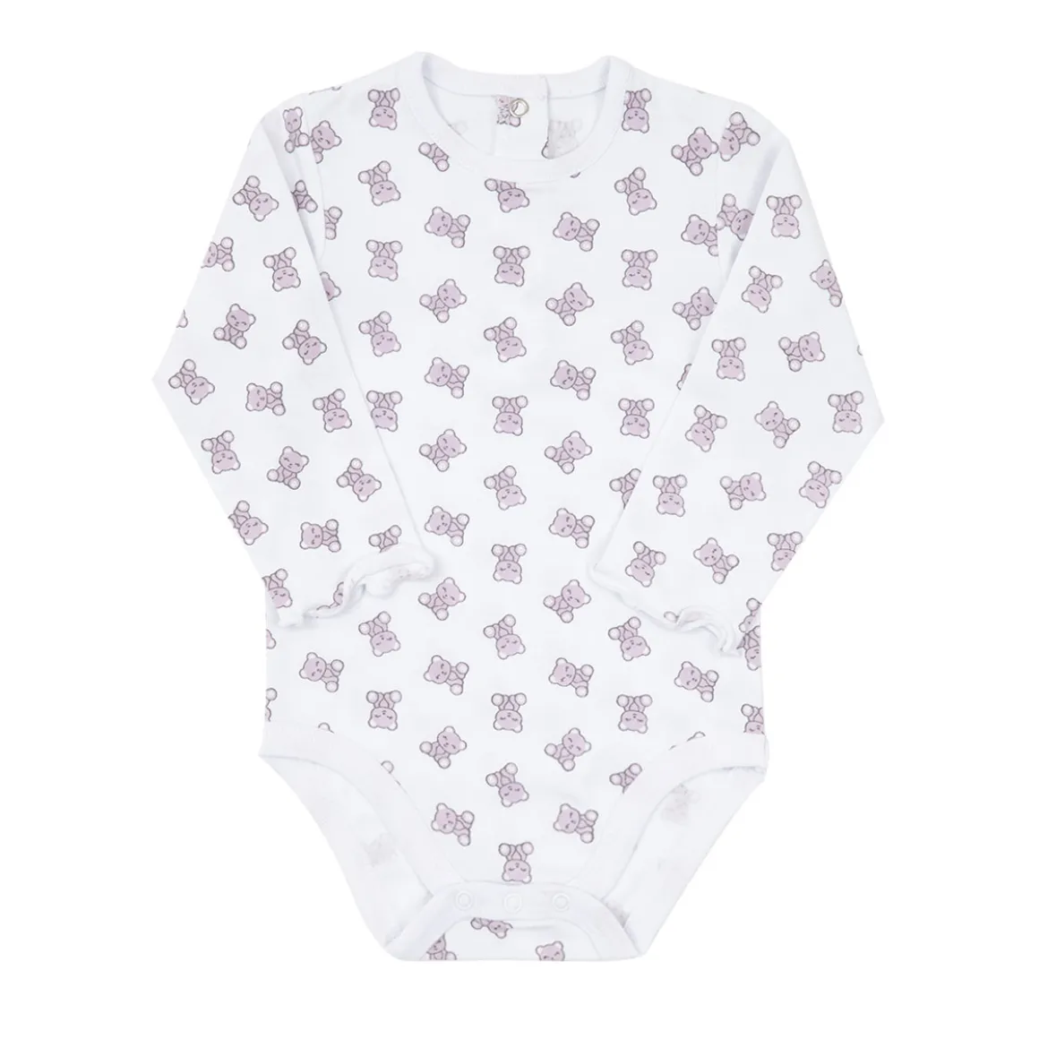 Body jersey bimbo bianco panna stampato