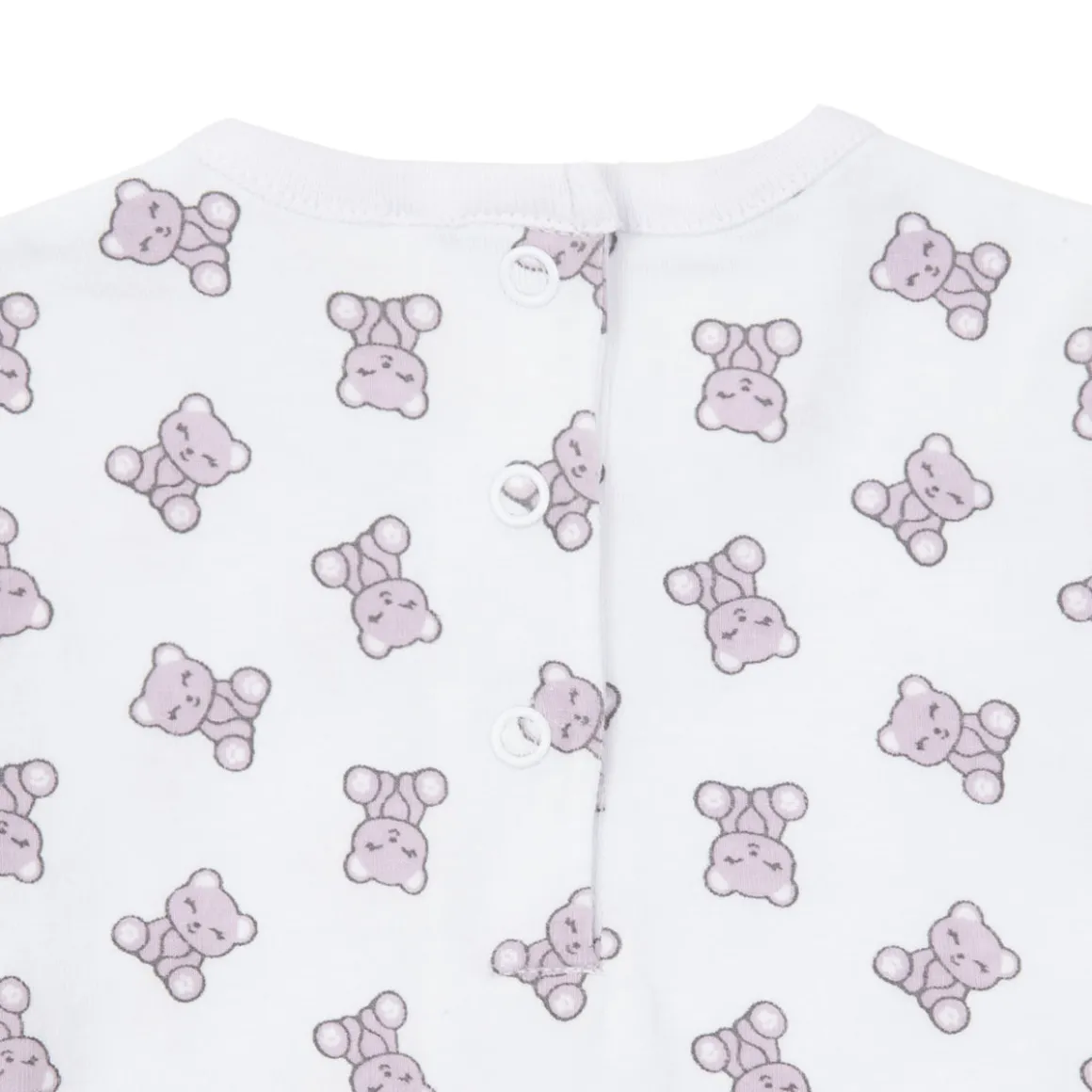 Body jersey bimbo bianco panna stampato